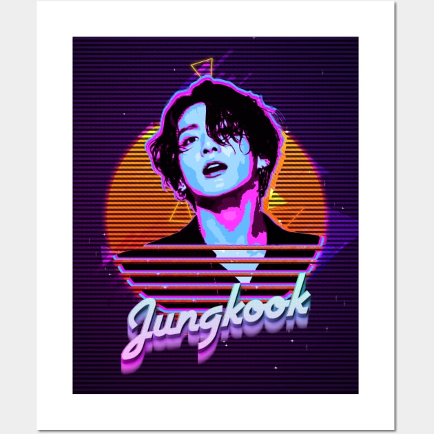 Jungkook Retro Wall Art by NotoriousMedia